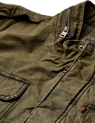 Vista 7 de Levi's Chaqueta militar de algodón lavado grande y alto para hombre