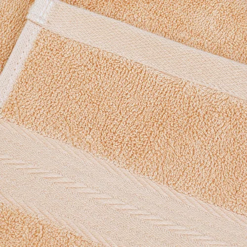 Vista 3 de Ample Decor Toallas 100% algodón de 12 x 12 pulgadas, 600 GSM, suaves y absorbentes, duraderas, juego de 10, color beige