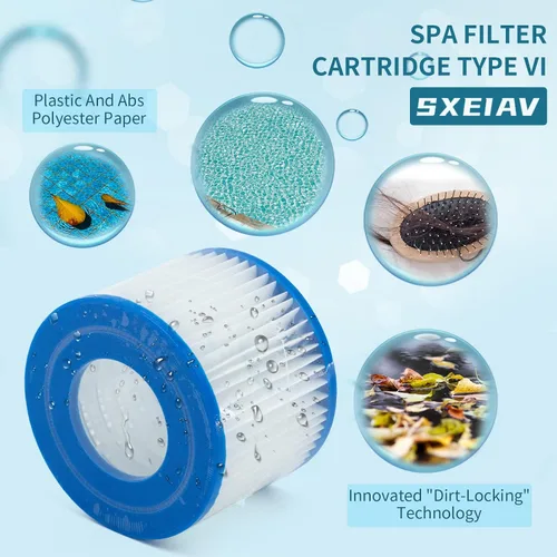 Vista 3 de Filtro de spa tipo vi y cartucho de repuesto de filtro para bañera de hidromasaje Coleman, para filtro inflable para bañera de hidromasaje