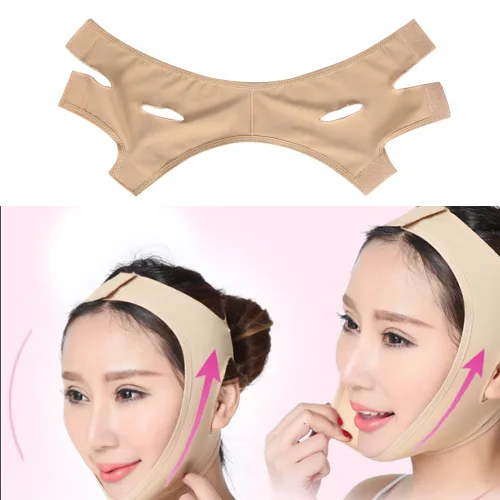 Vista 2 de Máscara adelgazante facial, cinturón adelgazante para levantamiento de cara, mejilla facial en forma de V, correa de máscara delgada, línea facial