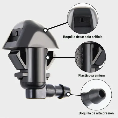Vista 3 de Kit de boquillas para limpiaparabrisas compatible con Honda Pilot 2009 2010 2011 2014 2015, con conector de chorro de lavado y manguera de líquido