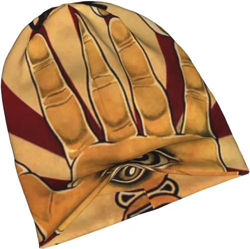 Vista 5 de Gorro holgado de punto de calavera para mujeres y hombres