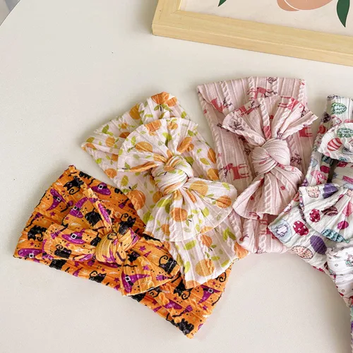 Vista 7 de 6 bandas de nailon para el pelo de Navidad para niños pequeños, diademas y lazos para bebés para niños, frescas, dulces, suaves, elásticas