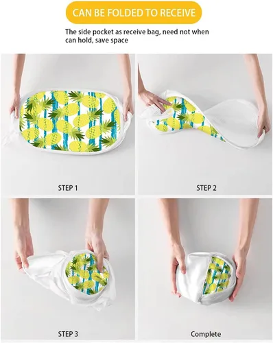 Vista 7 de AFPANQZ Cesta plegable de malla para ropa sucia, plegable, portátil, para guardar lugar para el hogar, fácil de plegar para viajes, 13.5 x 13.5 x 21