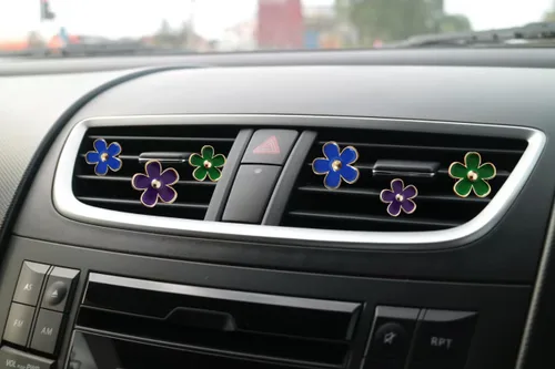 Vista 6 de Clips de ventilación de aire – 6 piezas de decoración de coche de margaritas para ventilación de aire y acondicionamiento, accesorios