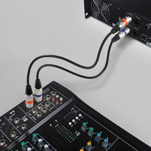Vista 7 de Conector de cable XLR de 3 pines macho y hembra para cable de señal DMX o conector de micrófono mezclador de audio