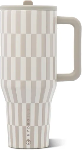 Vista 55 de HydroJug Traveler - Botella de agua de 40 onzas con asa y pajita abatible - Cabe en portavasos, vaso resistente a fugas - Reutilizable, aislado