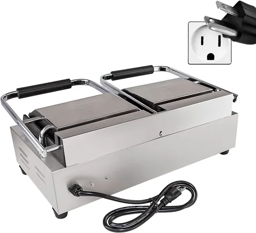 Vista 7 de ALDKitchen Panini Sandwich Press Grill 220V Electric Durable Stainless Steel Construction with Adjustable Temperature Control