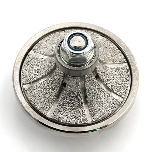 Vista 3 de B20 Diamond Router Bit Half Bullnose - Rueda soldada al vacío con rosca 5/8-11 para piedra granito mármol, hormigón, cuarzo, encimera, borde