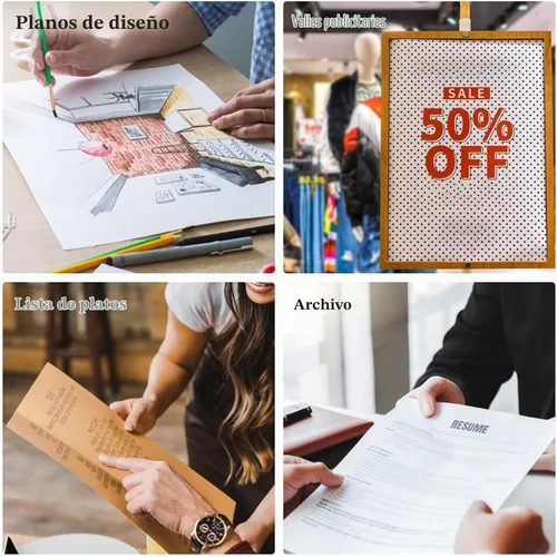 Vista 4 de Protectores de hojas de plástico duro de 11 x 17 pulgadas, protectores de impresión rígida de menú, protectores impermeables para certificados 11" X