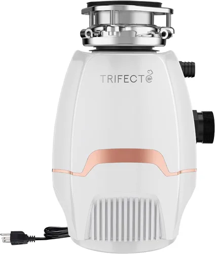 Vista 10 de Triturador de basura Trifecte de 1/2 HP para fregadero, triturador de residuos de alimentos de alimentación continua con cable de alimentación, más
