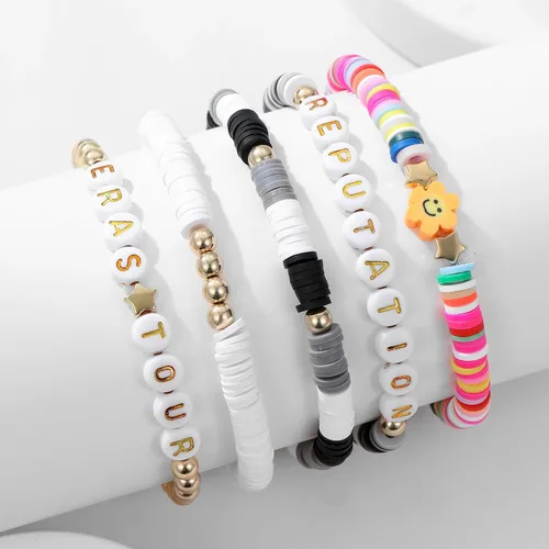 Vista 3 de AIMADE Taylor Album Inspired - Juego de pulseras bohemias en capas, pulseras de amistad, regalos de joyería para mujeres y niñas