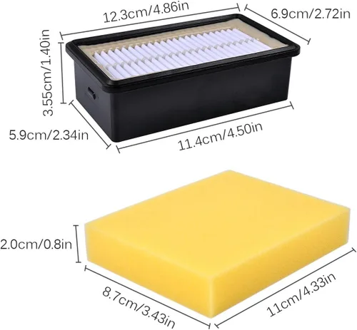 Vista 2 de keepow 4 pcs filtro de repuesto para Bissell Cleanview vertical sin bolsa aspiradora 1330, 3918, 7636, 8531, 9595 sustituye a la parte # 1008