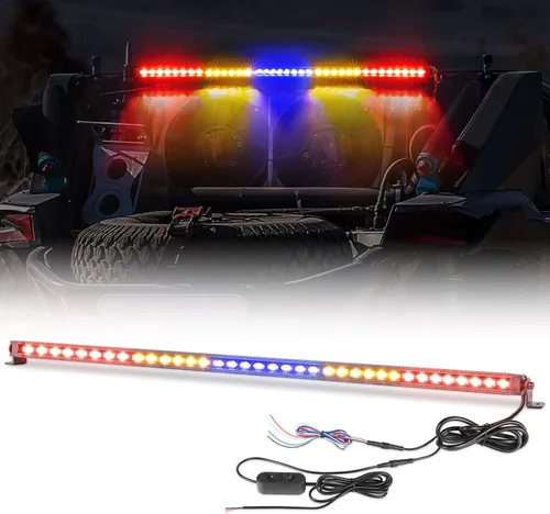 Vista 11 de OFFROADTOWN Barra de luz LED de persecución de 20 pulgadas, luces traseras UTV, luz intermitente de seguridad con luz intermitente de freno