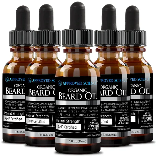 Vista 8 de Approved Science Aceite para barba – Promueve el crecimiento del cabello y combate la sequedad – Aceites de jojoba, argán y romero – Fórmula