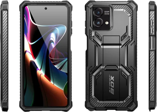Vista 9 de i-Blason Armorbox Lite - Funda para Moto G Stylus 5G (versión 2023) [no para versión 4G/2022/2021], [2 protectores de pantalla de vidrio templado]