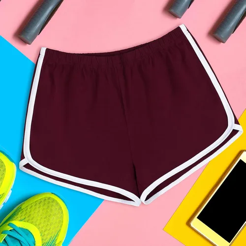 Vista 4 de URATOT Pantalones cortos deportivos para correr, yoga, pantalones cortos para mujer, gimnasio, danza y entrenamiento