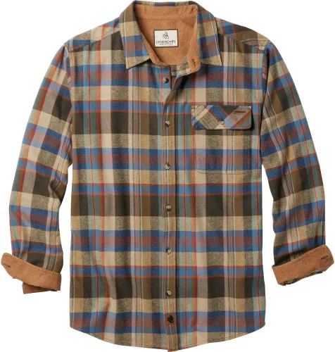 Vista 40 de Legendary Whitetails Camisa de franela de manga larga con botones para hombre, 100% algodón