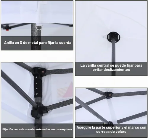 Vista 4 de ABCCANOPY Toldo Superior de Repuesto para Carpa Emergente 8x8, Azul Real
