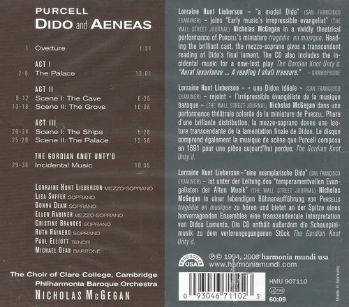 Vista 2 de Purcell: Dido y Aeneas; Música para "The Gordian Knot Unty'd