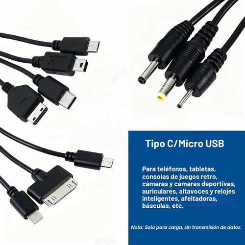 Vista 8 de Cable de carga USB universal múltiple 10 en 1 Etigood