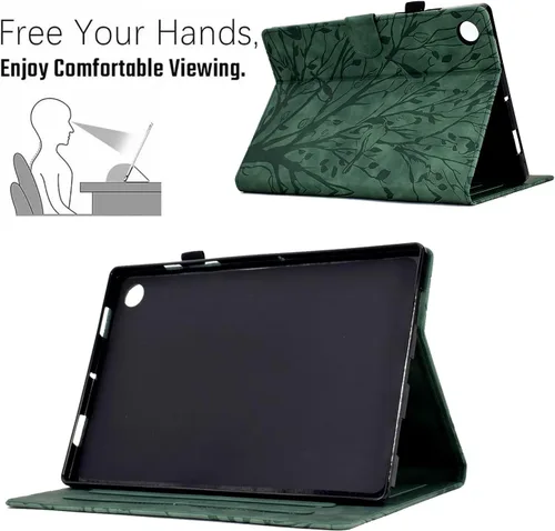 Vista 4 de Funda para Samsung Galaxy Tab A8 de 10.5 pulgadas modelo 2022 (SM-X200/X205/X207), función de encendido y apagado automático, cubierta plegable