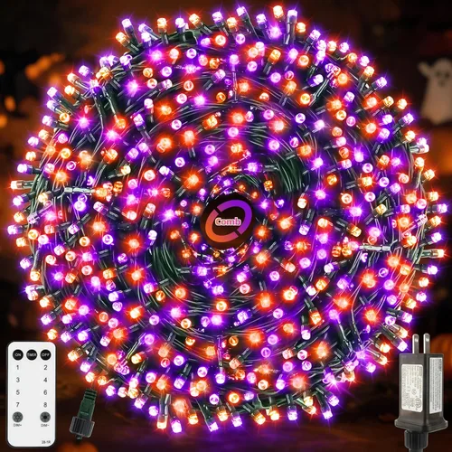 Vista 7 de Chuya Luces de Navidad para interiores y exteriores, luces de árbol de Blanco cálido y multicolor