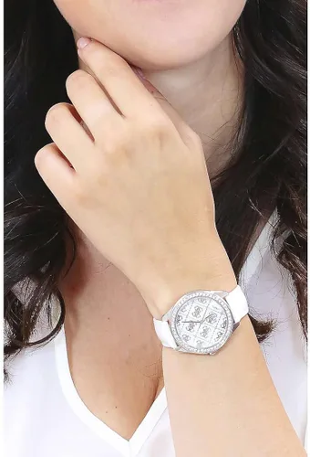 Vista 5 de Guess Watches Señoras Sugar Reloj de cuarzo analógico para mujer con pulsera de cuero GW0098L1