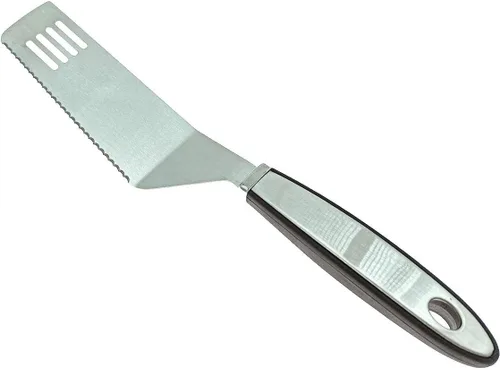 Vista 3 de Juego de espátula para servidor de tartas, cortador de pastel de acero inoxidable para cortar y servir, espátula dentada y torno de corte de pizza