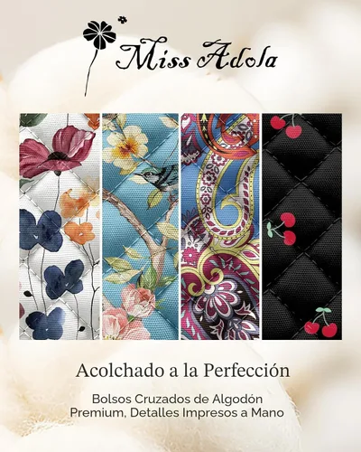 Vista 3 de Miss Adola Bolso cruzado acolchado de algodón para mujer Pájaro