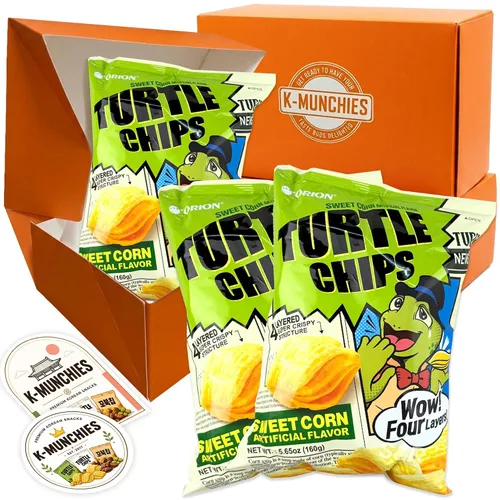 Vista 18 de K-Munchies Orion Turtle Chips – Bolsa grande coreana con sabor a pollo caliente carbonara de 3 x 5.64 oz, tamaño fiesta, sabrosos, crujientes