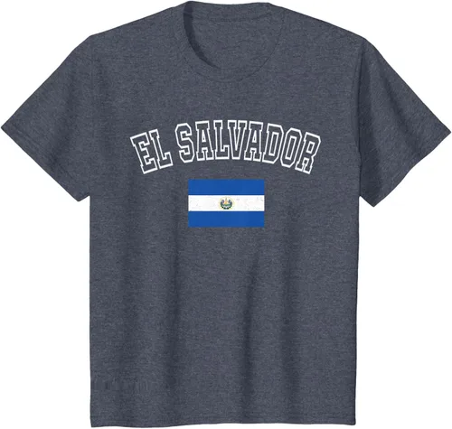 Vista 64 de Camiseta vintage con diseño de la bandera de El Salvador