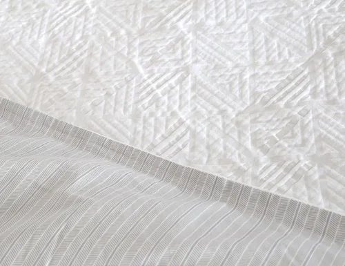 Vista 5 de meadow park Juego de funda de edredón jacquard con textura tejida, 100% algodón, prelavado, suave y acogedor, peso ligero, juego de cama moderno