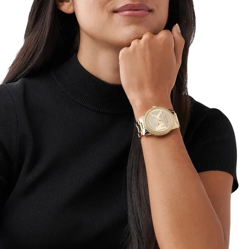 Vista 5 de Reloj Ritz de acero inoxidable para mujer de Michael Kors con cristal Topring