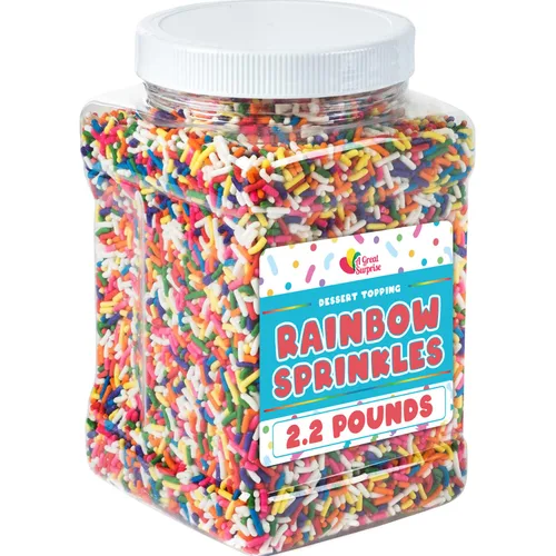 Vista 8 de Gránulos de chocolate - Jimmies de 2.2 libras para hornear y postres Cubre helados, pasteles, galletas y cupcakes, ideal para hornear