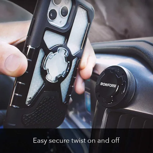 Vista 8 de Rokform - Funda de cristal para iPhone 13 Pro + soporte de aluminio para teléfono RokLock