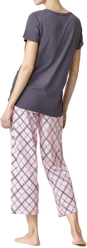 Vista 2 de HUE Women's Short Sleeve Tee and Skimmer Pajama Set