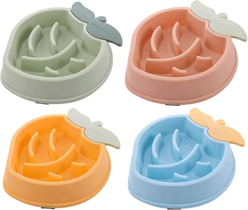 Vista 4 de Cuencos de alimentación lenta para perros con forma divertida, cuenco de alimentación interactivo para cachorros, respetuoso con el medio ambiente
