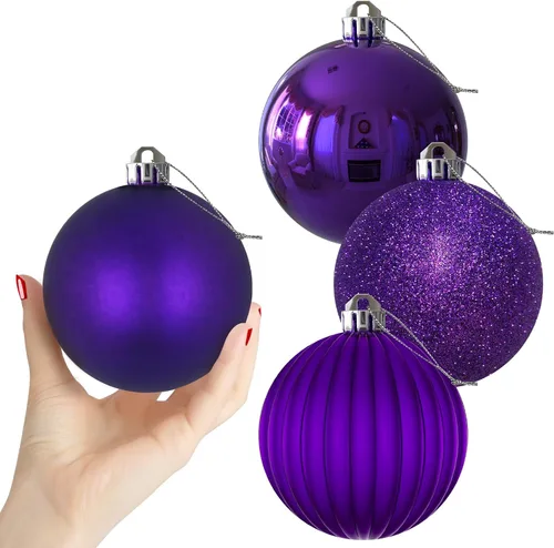 Vista 44 de Esferas pequeñas de bronce de 1.6 pulgadas para decoración del árbol de Navidad, adornos inastillables para cumpleaños, Halloween, vacaciones, boda