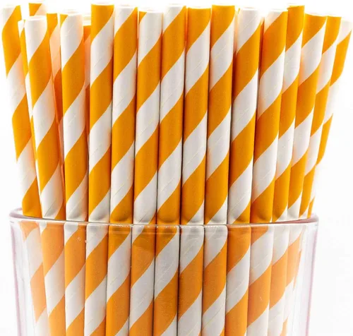 Vista 39 de Paquete de 300 pajitas de papel biodegradables de 4 capas de espirales azul cielo (compostables, no tóxicas, sin BPA)