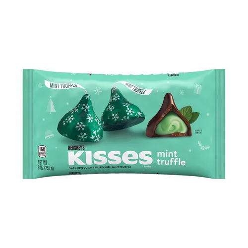 Vista 10 de HERSHEY'S KISSES - Bolsa para dulces de Navidad, sabor a galleta de azúcar, 9 onzas