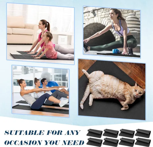 Vista 7 de Paquete de 10 esterillas de yoga a granel, 68' x 24' x 4mm de espesor Esterillas de yoga para niños y adultos, paquete de esterillas de gimnasio
