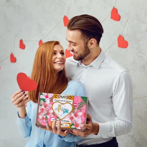 Vista 6 de Bombas de baño para niñas - Bombas de baño, regalos de Navidad para mujeres y niños, baño de burbujas, juego de regalo de bombas de baño hecho a