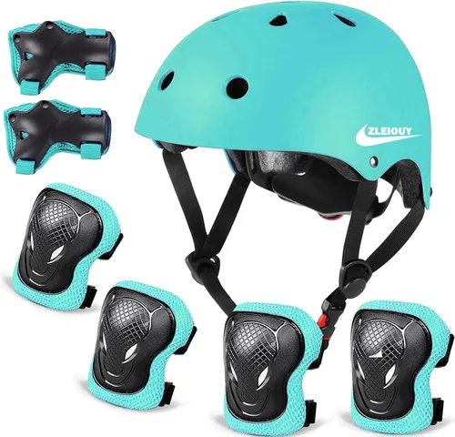 Vista 9 de Casco ajustable para niños de 3 a 16 años, niños pequeños, niños y niñas, equipo de protección con rodilleras, coderas y muñequeras para múltiples