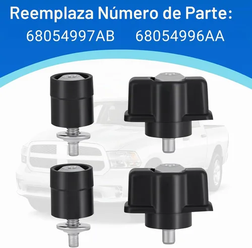 Vista 4 de CULMKARI Kit de manija y ojales para Dodge RAM 2009-2019 1500 2500 3500 68054996AA 68054997AB