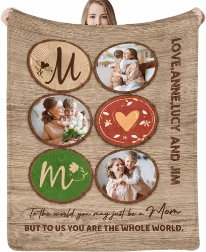 Vista 30 de Manta personalizada con imagen hecha en Estados Unidos, mantas personalizadas con fotos, nombres, manta suave personalizada con imagen personalizada