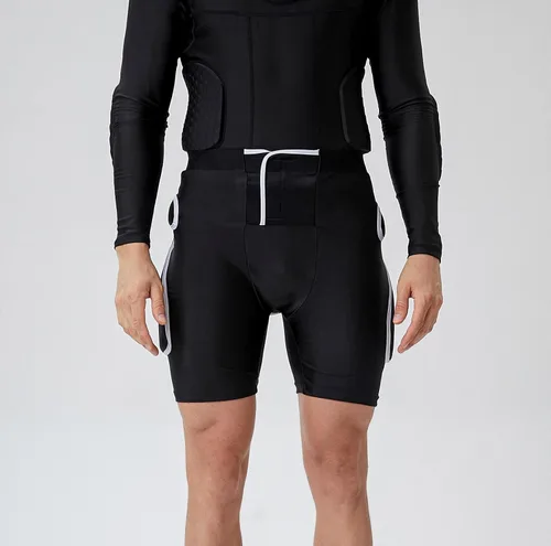 Vista 3 de Pantalones cortos de impacto para snowboard, pantalones cortos de protección acolchados para baloncesto, ciclismo, equitación, paintball, fútbol
