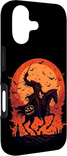 Vista 3 de Halloween Scary Pumpkin Headless Horseman Case for iPhone 17
