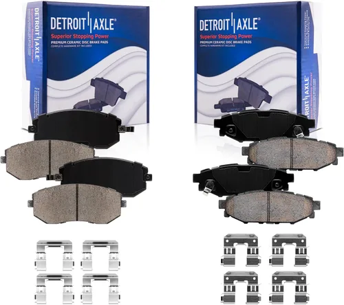 Vista 42 de Detroit Axle - Pastillas de freno traseras para Toyota Prius 2012-2015 Prius Plug-In 2017-2018 Corolla iM 2016 Sion iM 2011-2017 Lexus CT200h
