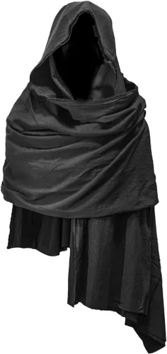 Vista 28 de Bufanda con capucha estilo pícaro, capa medieval, renacentista, para hombre, calentador de cuello con capucha, accesorios Cyberpunk